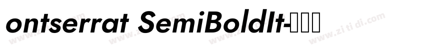 ontserrat SemiBoldIt字体转换